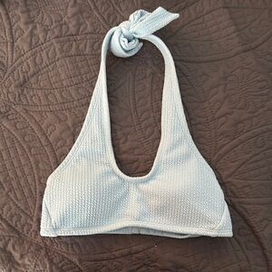 Wild Fable Light Blue Textured Bikini Top